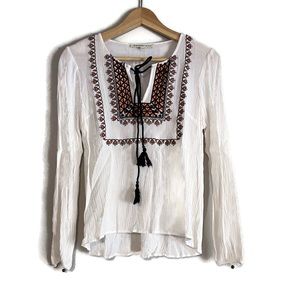 Daniel Rainn embroidered peasant blouse size small